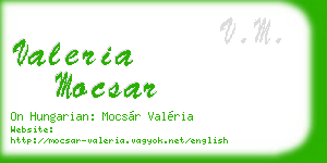 valeria mocsar business card